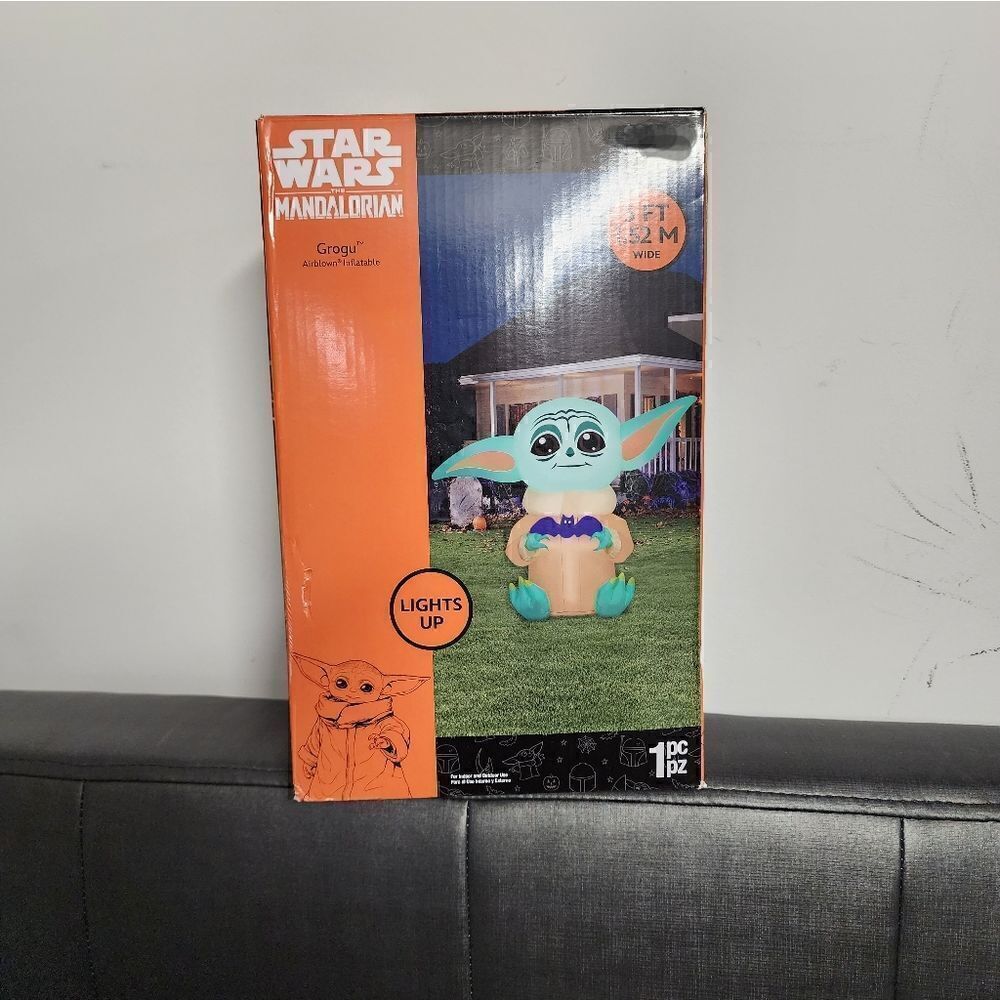Star Wars Grogu Inflatable Halloween Yoda Mandalorian 5' NIB